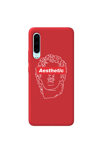 Other Huawei P30 Aesthetic Red Colored Silicone TPU Θήκη