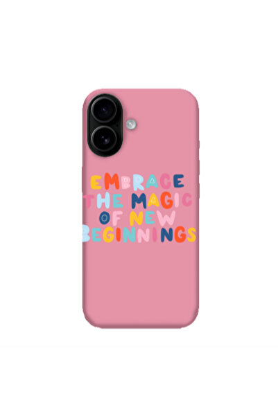 Other Apple Iphone 16 plus Embrace Pink Colored Silicone TPU Θήκη
