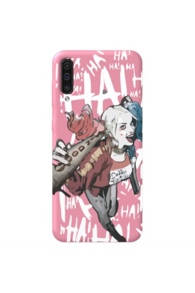 Other Samsung A70 Ha Ha Ha Pink Colored Silicone TPU Θήκη