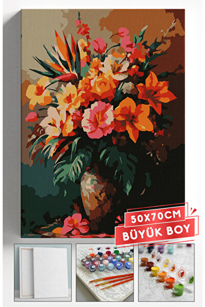 Akihabara Sayılarla Boyama Hobi Seti Çerçeveli Numaralı Tuval Fırça Boya Dahi...