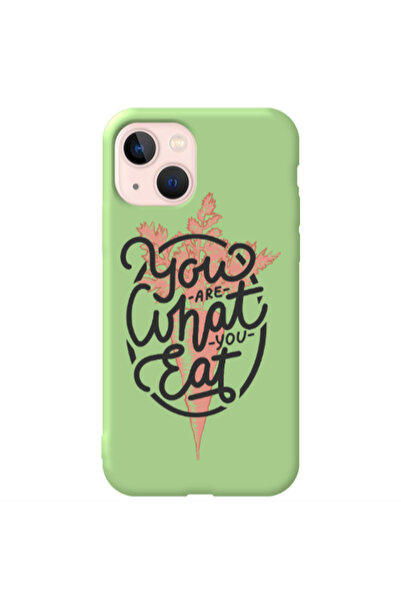 Other Apple iPhone 13 You are What You Eat Light Green Colored Silicone TPU Θήκη