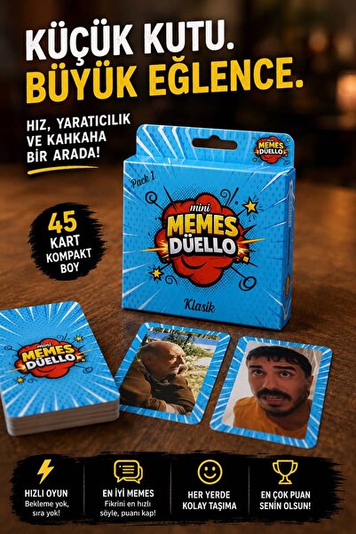 Mink Print Co Mini Memes Düello Klasik 45 Kart | Eğlenceli Parti ve Arkadaş O...
