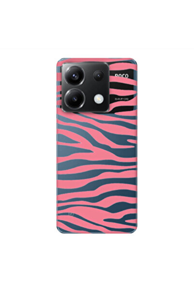 Other Xiaomi Poco X6 5G Pink Zebra Transparent Silicone TPU Θήκη