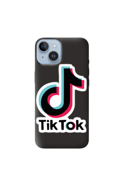 Other Apple iPhone 14 Tik Tok Black Colored Silicone TPU Θήκη