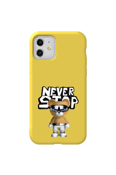 Other Apple iPhone 11 Never stop Yellow Colored Silicone TPU Θήκη