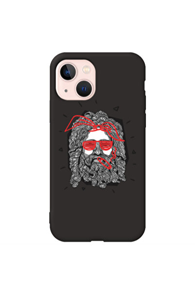 Other Apple iPhone 13 Cool glasses Black Colored Silicone TPU Θήκη