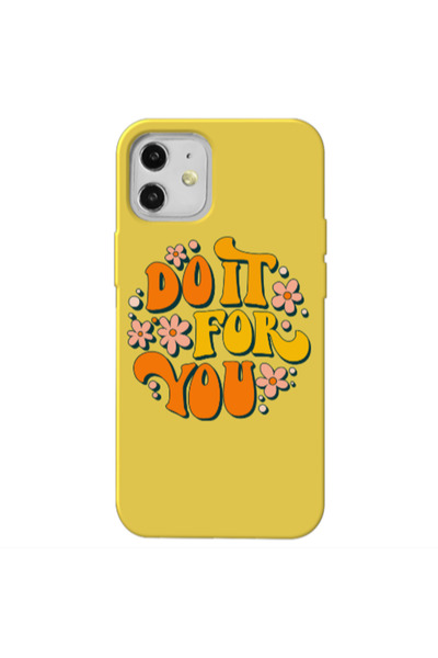 Other Apple iPhone 12 Do it For You Yellow Colored Silicone TPU Θήκη