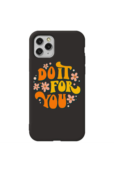 Other Apple iPhone 11 Pro Max Do it For You Black Colored Silicone TPU Θήκη