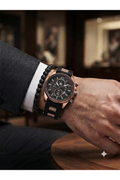 Tisaati Special Series Premium Silicone Cord Luxury Design Men's Wristwatch-W...
