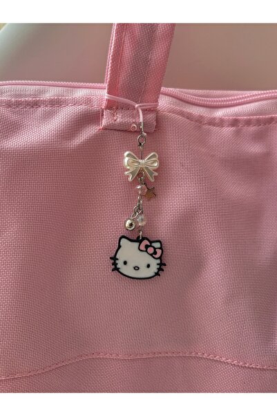 daligra Hellokitty Cat Coquette Bow Bag Ornament and Keychain
