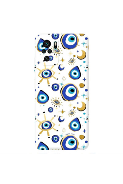 Other Xiaomi Redmi Note 10S Gold evil eye beads Transparent Silicone TPU Θήκη