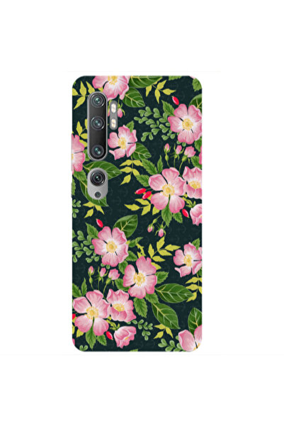 Other Xiaomi Mi Note 10 Pro Pink flowers green laves Transparent Silicone TPU...