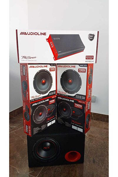 Audioline PROFESYONEL Paket Hazır Sistem 2 takım 20 cm MİD + 150.4 AMFİ + 30 ...