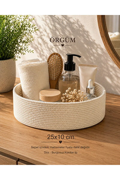 ÖRGÜM Organizator tip coș cu aspect de răchită 20x10 cm