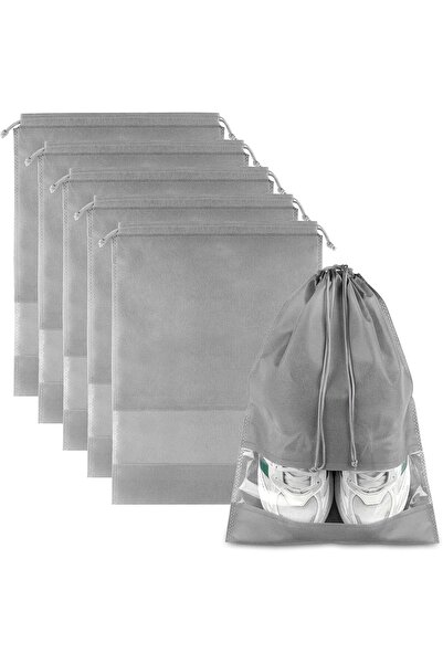 Arabest 5 Pcs Waterproof Shoe Bags,Non-Woven Fabric Storage Pouch with Clear ...