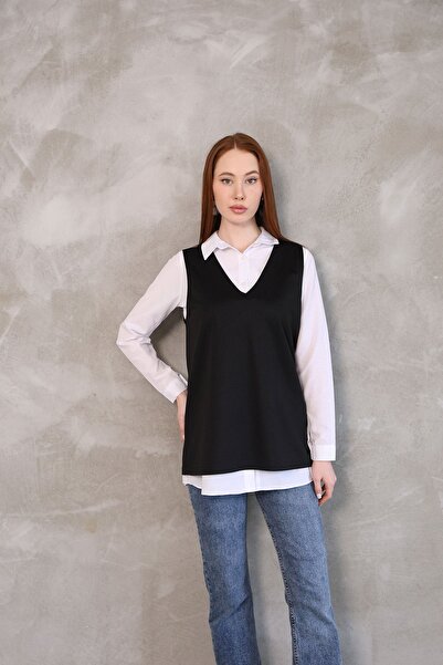 Naknaku Tunic with Sweater-Black
