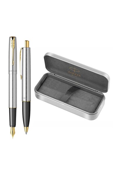 MC Micostore Σετ δώρου Parker Frontier SS-GT: πένα και στυλό διαρκείας, μεταλ...