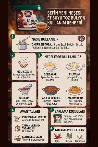 chef's new joy professional Et Bulyon 750 G x 8 Adet - 1 Koli (Koli Bazlı Avantaj Paketi)