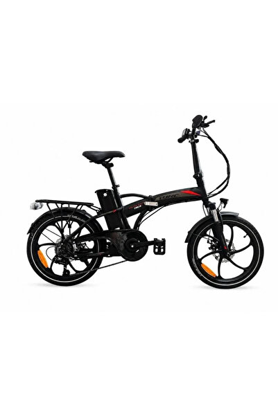 TORC TRC 8 ELEKTRİKLİ KATLANIR BİSİKLET 420H MD 20 JANT 7 VİTES SİYAH KIRMIZI