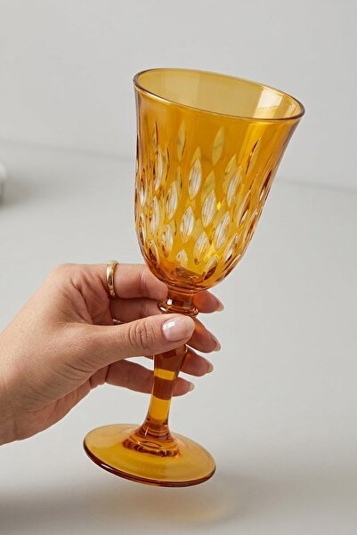 DECOSTYLE Damla Kristalize Hand Decorated Colorful Goblet – 270 Cc Stylish Pr...