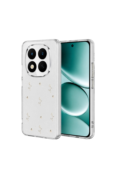UnDePlus Xiaomi Redmi Note 15 Pro Plus 5G Kılıf Şeffaf Üzeri Kabartma Parlak ...