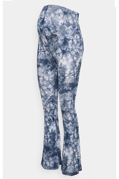 Merlot Spanish Style Tie-Dye Patterned Ribbed Maternity Leggings