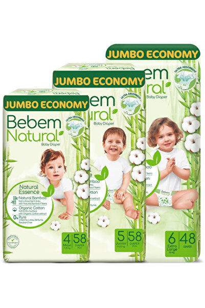 Bebem Natural Diaper Jumbo S5 58's 11-25kg