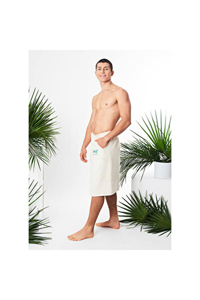 YEYE Made In Nature Kilt din frotir cu buzunar legat OEKO-TEX ®   Ecru S/M
