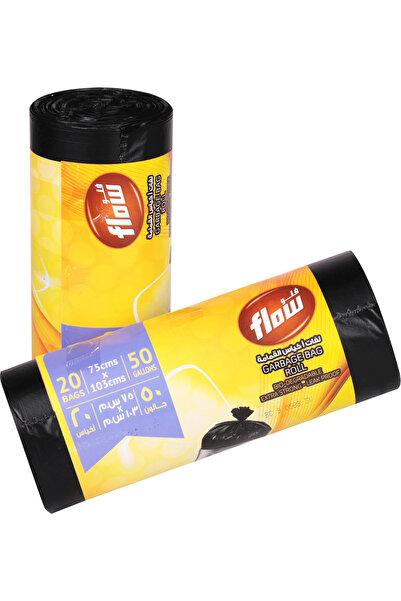 Flow Garbage Bag Rolls Black 75x103cm 2x20's