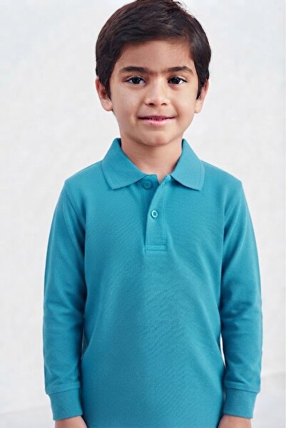 NACAR STORE Children's Unisex Cotton Polo Collar Long Sleeve School T-Shirt (...