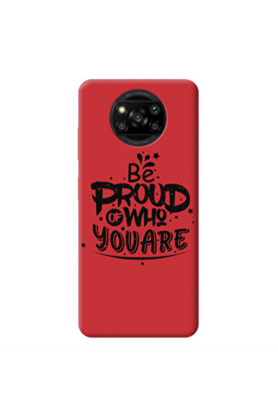 Other Xiaomi Poco X3 /X3 Pro Be proud of who you are Red Colored Silicone TPU...