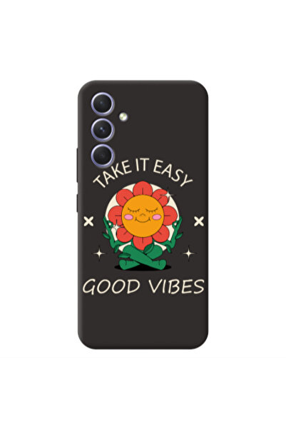 Other Samsung A54 Take It Easy Black Colored Silicone TPU Θήκη