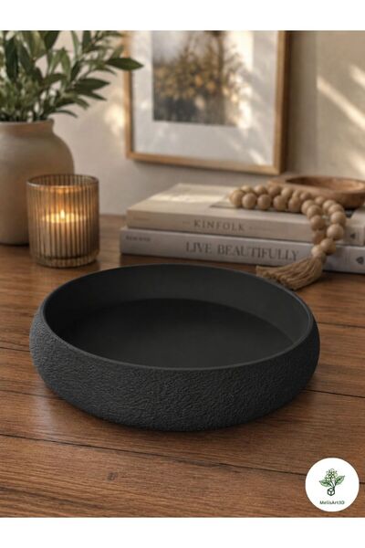 MelisArt3D Dünyası Modern Dokulu Dekoratif Organizer Kase