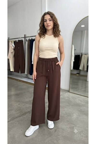 Moda Manga Bol Paça Pants with Elastic Waist