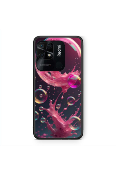 Other Xiaomi Redmi 10C Pink balloon Black Glossy Θήκη
