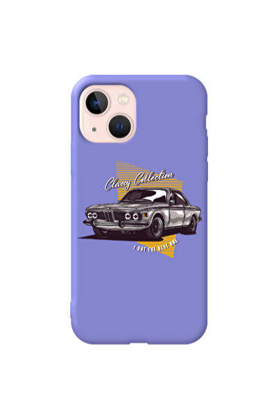 Other Apple iPhone 13 Classy Collection Purple Colored Silicone TPU Θήκη
