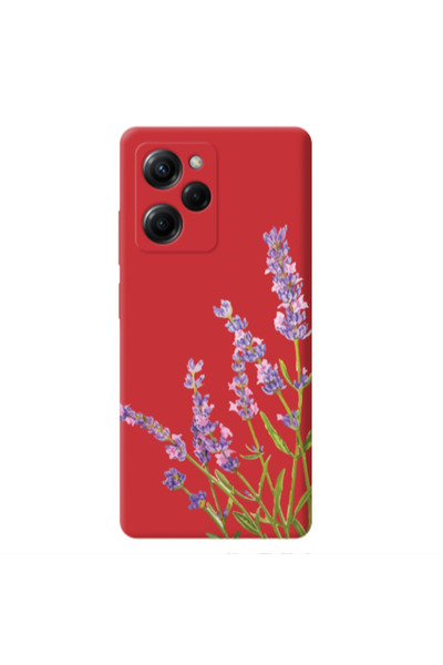 Other Xiaomi Poco X5 Pro Flowers 8 Red Colored Silicone TPU Θήκη