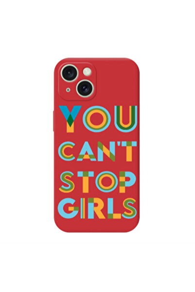 Other Apple iPhone 15 Plus You Cant Stop Girls Red Colored Silicone TPU Θήκη