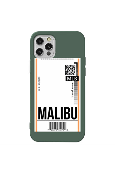 Other Apple iPhone 13 Pro Malibu Travel More Dark Green Colored Silicone TPU ...