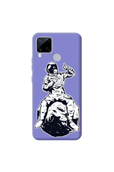 Other Realme C25S ice cream in space Purple Colored Silicone TPU Θήκη