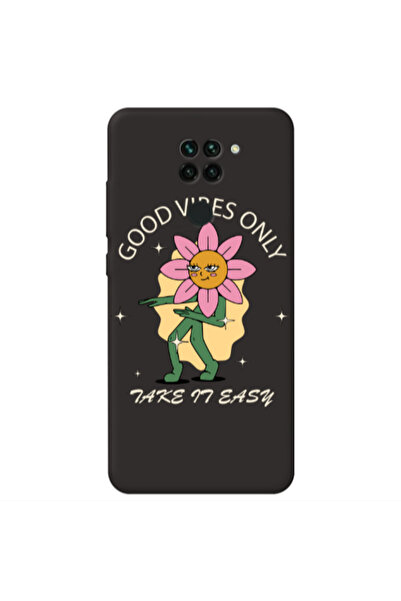 Other Xiaomi Redmi Note 9 Good Vibes Only Black Colored Silicone TPU Θήκη