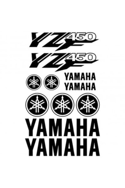 Oracal Σετ 11 αυτοκόλλητων Yamaha, YZF 450, Μαύρα, 30x50εκ.