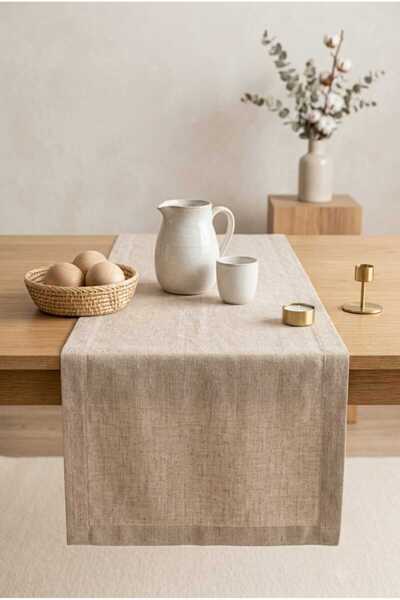 Luxoras Home Vintage Pamuk Keten Büyük Runner 50x200 Premium Keten