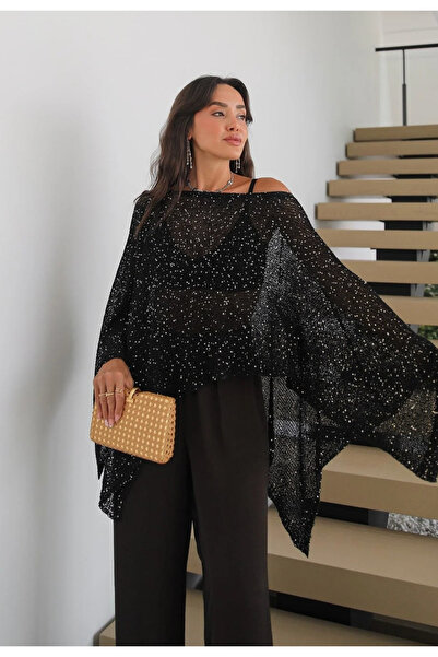 MareandCo Pullu Merserize Pelerin Bluz