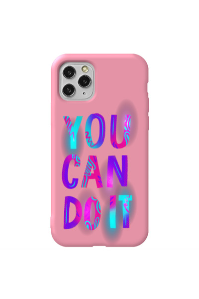 Other Apple iPhone 11 Pro You Can Doit Pink Colored Silicone TPU Θήκη