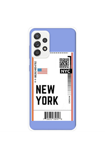 Other Samsung A52 New York NYC Light Purple Colored Silicone TPU Θήκη
