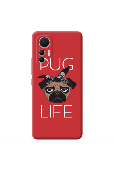 Other Xiaomi Mi 12 Lite Pug Life Red Colored Silicone TPU Θήκη