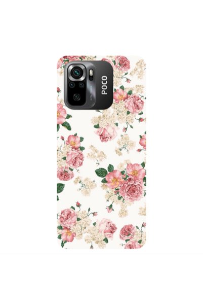 Other Xiaomi Poco M5 s Pink Flowers 2 Transparent Silicone TPU Θήκη