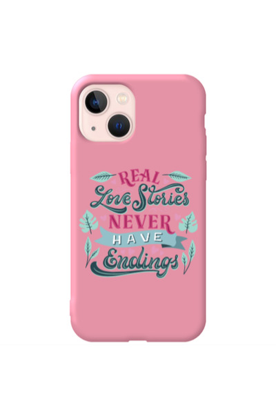 Other Apple iPhone 13 Love Stories Pink Colored Silicone TPU Θήκη