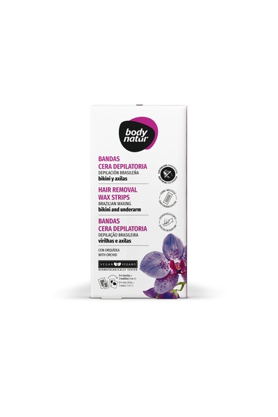 Body Natur Benzi depilatoare pentru zona bikinilor și axilă, cu extract de or...